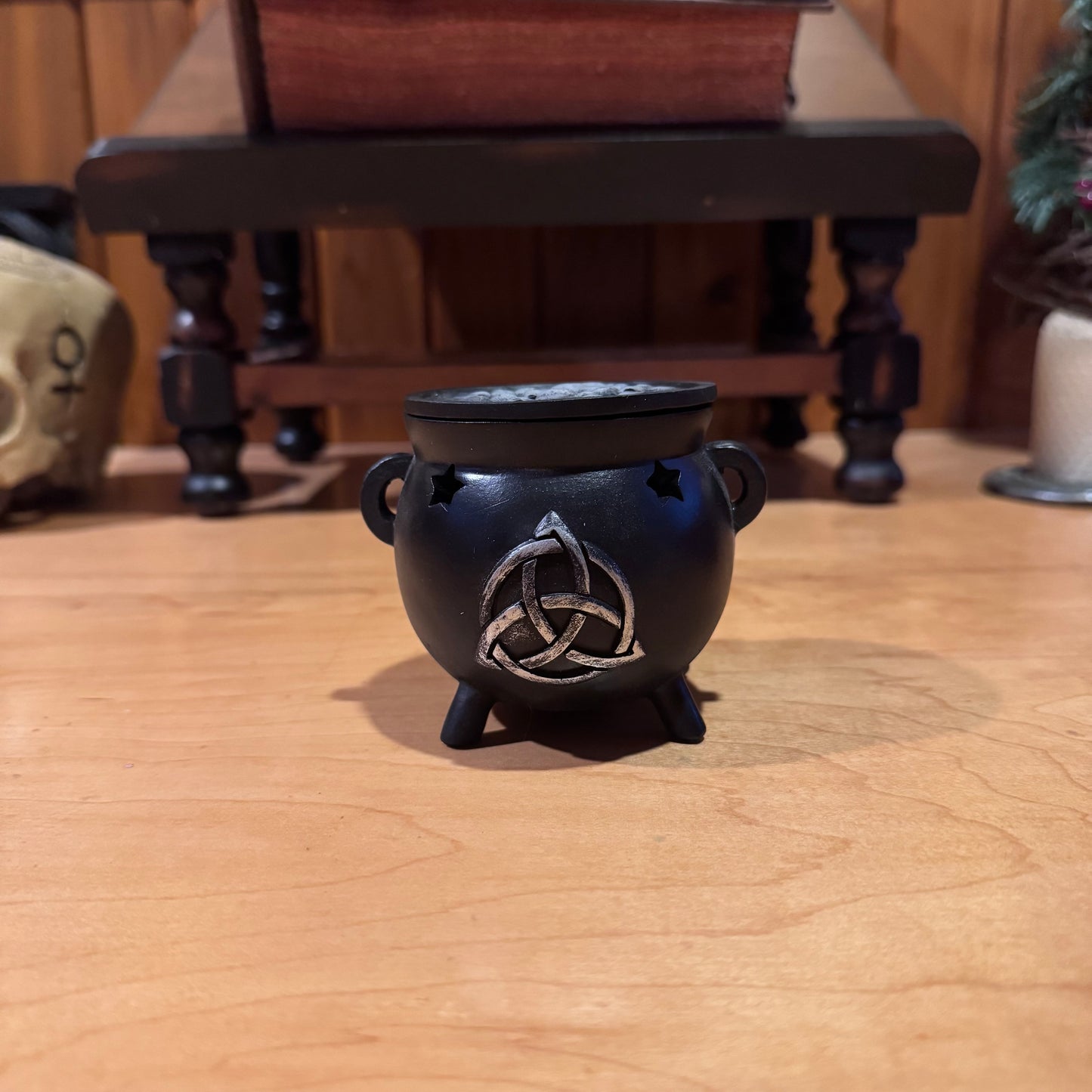 NEW***Cauldron Incense Burner with Triquetra